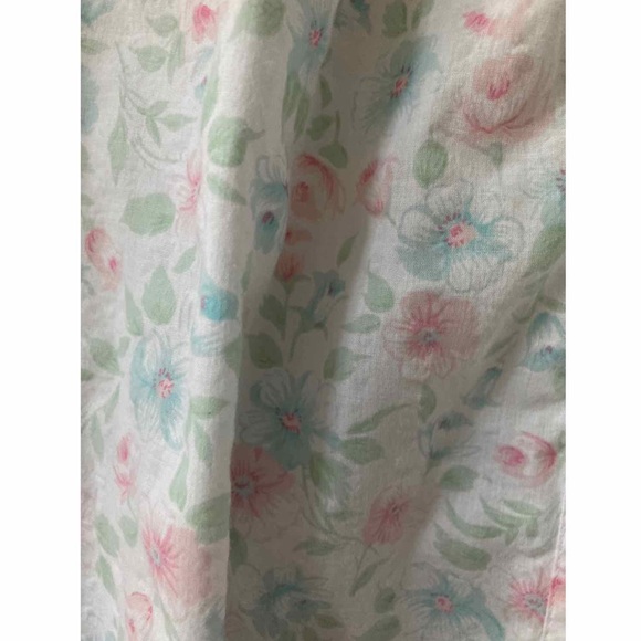 Vintage Floral Print Button Down Nightgown M - Picture 5 of 6
